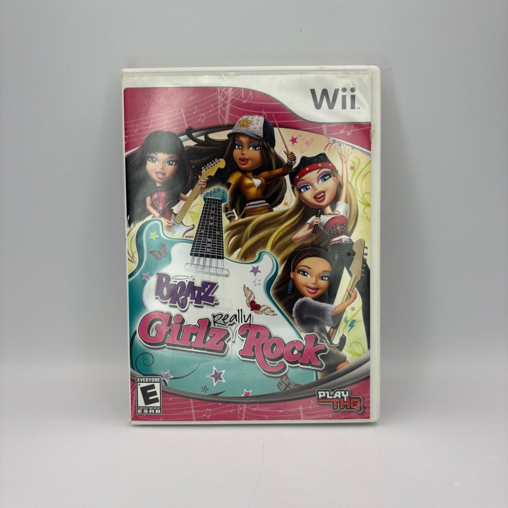 THQ Bratz Girlz Really Rock Nintendo Wii Pink Good Music Game RVL-RRLE‎